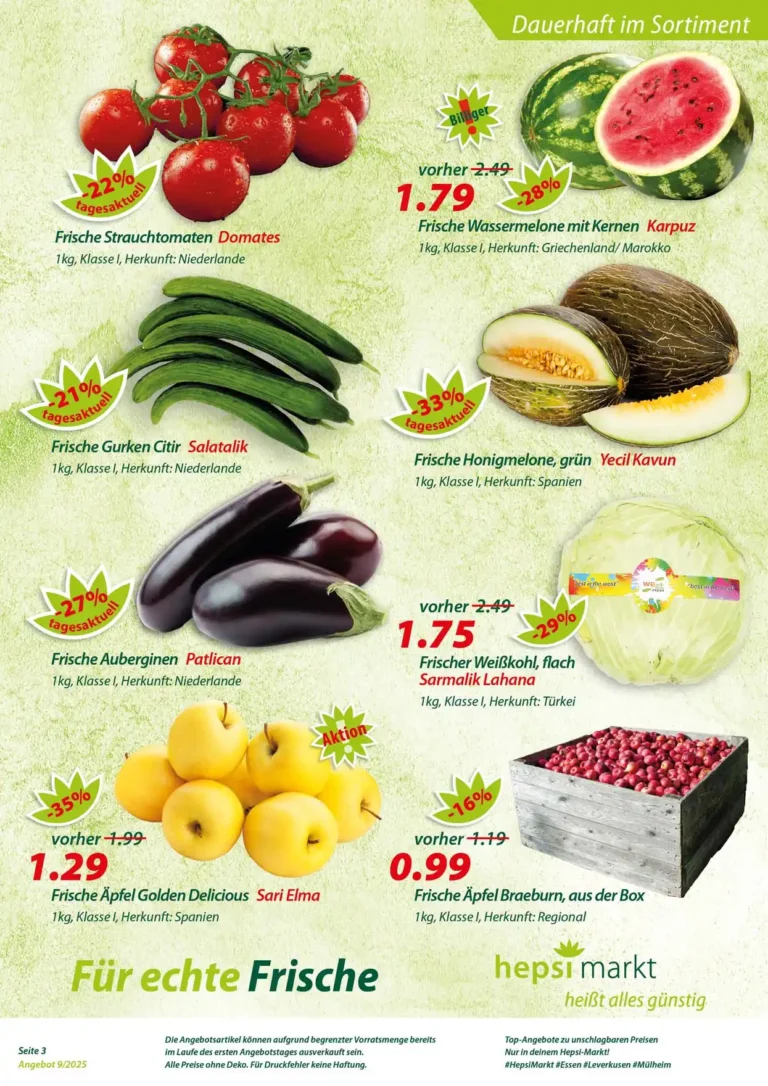 Hepsi Markt Aktuelle Prospekte in unseren Filialen