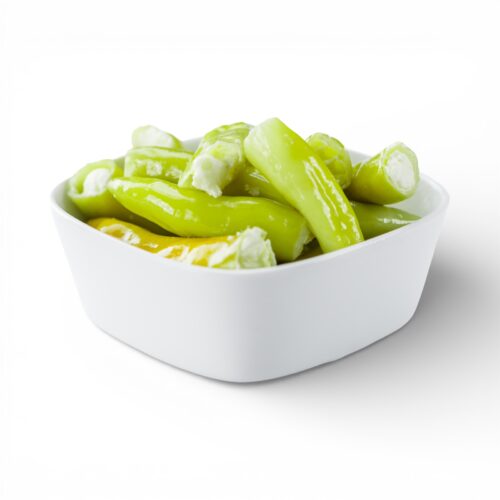 Grüne Pepperoni gefüllt mit Käse