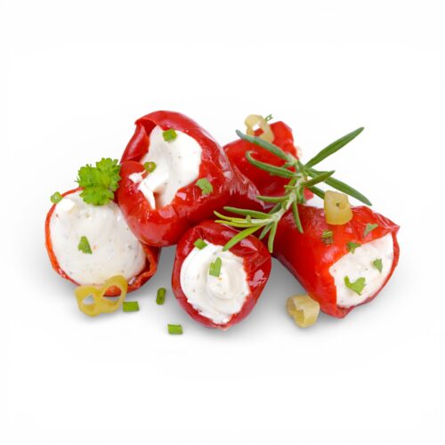 Rote Pepperoni Lombardi gefüllt mit Käse