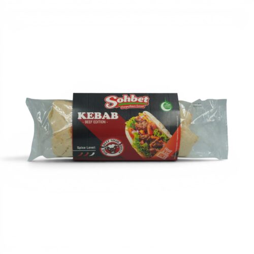 Rindfleisch-Kebab Pitabrot mit Käse mittelscharf