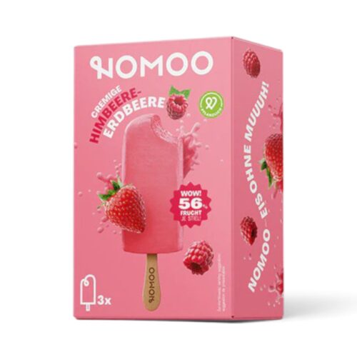 Nomoo Himbeer-Erdbeerfruchteis 3x65ml Bio